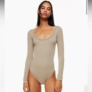Beige Long Sleeve Bodysuit